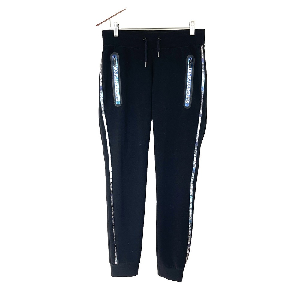 SuperDry Womens Joggers Pants Size 6 Pull On Drawstring Stretch Tapered Comfy